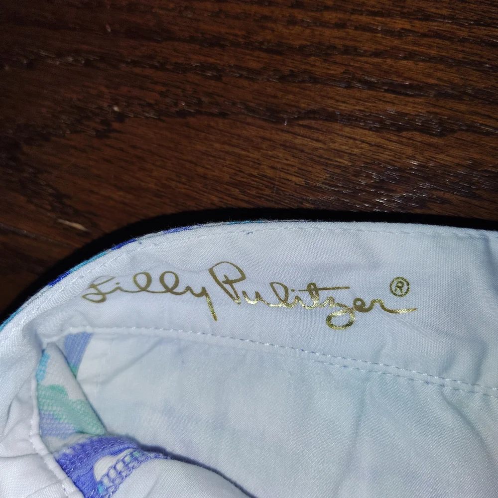Lilly Pulitzer Sz 0 Scalloped Welsh Lilac Buttercup Shorts  Lavender,Aqua, White - Picture 4 of 5